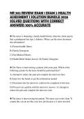 NR 302 REVIEW EXAM 1 EXAM 2 HEALTH ASSESSMENT I SOLUTION BUNDLE 2026 SOLVED QUESTIONS WITH CORRECT ANSWERS 100&percnt; ACCURATE