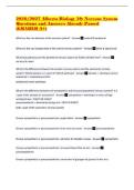 2026&sol;2027 Alberta Biology 30&colon; Nervous System Questions and Answers Already Passed &lpar;GRADED A&plus;&rpar;