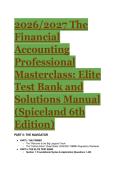 2026&sol;2027 Financial Accounting &lpar;Spiceland 6th Edition&rpar; &ndash; Elite Test Bank & Solutions Manual&colon; Complete Guide with OBBBA Standards &lpar;Chapters 1&ndash;12&rpar;