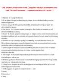Clinical Nurse Leader &lpar;CNL&rpar; &ndash; Exam Certification Complete Study Guide Questions and Verified Answers&comma; 2026&sol;2027