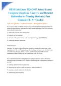 HESI Exit Exam 2026&sol;2027 Actual Exam &vert; Complete Questions&comma; Answers&comma; and Detailed Rationales for Nursing Students &vert; Pass Guaranteed - A&plus; Graded