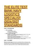 Elite Navy Logistics Specialist Test Bank &lpar;2026&sol;2027&rpar; &vert; NAVSUP P-485 & Navy ERP Mastery &vert; 88 Critical Scenarios with Mentor Analysis