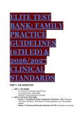 Elite Test Bank&colon; Family Practice Guidelines 6th Edition & 2026&sol;2027 Clinical Standards &mdash; 88 Questions & Answers with Mentor Analysis