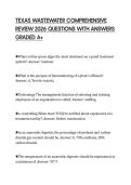 TEXAS WASTEWATER COMPREHENSIVE REVIEW 2026 QUESTIONS WITH ANSWERS GRADED A&plus;
