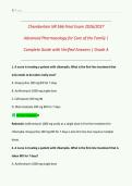 NR 566 Advanced Pharmacology for Care of the Family Final Exam 2026&sol;2027 Chamberlain  &vert; Complete Study  Q&A &vert; STIs&comma; Cardiovascular Drugs&comma; Psychopharmacology & Drug Safety &vert; Verified Answers with Detailed Rationales &vert; Grade A&plus; &vert; NGN-Aligned &vert; Downloadable 