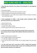 MED SURG HESI V2 - 2026 2027