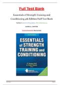 Test Bank for Essentials of Strength Training and Conditioning 4th Edition Haff &sol; All Chapters 1 - 24 &sol; Full Complete
