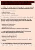MED SURG 2 HESI TEST BANK REAL EXAM 100&plus; QUESTIONS AND CORRECT ANSWERS WITH RATIONALES AGRADE