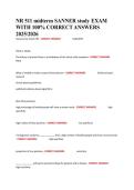 NR 511 midterm SANNER study EXAM WITH 100&percnt; CORRECT ANSWERS 2025&sol;2026