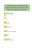NURS 3320 Exam 1 Assessment University 2026 Authentic Questions and Answers&comma; 100&percnt; Guaranteed Pass Graded A&plus;