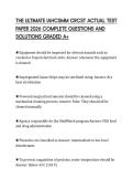 THE ULTIMATE IAHCSMM CRCST ACTUAL TEST PAPER 2026 COMPLETE QUESTIONS AND SOLUTIONS GRADED A&plus;