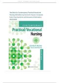 Test Bank for Contemporary Practical&sol;Vocational Nursing&comma; 9th Edition by Corrine R&period; Kurzen &vert; Complete Exam Prep Questions with Answers & Rationales 2026