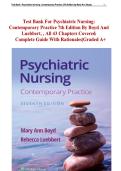 Test Bank for Psychiatric Nursing&colon; Contemporary Practice &lpar;7th Edition&rpar; &ndash; Boyd & Luebbert