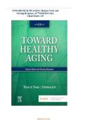 Test Bank For Toward Healthy Aging Human Needs and Nursing Response&comma; 11th Edition by Theris A&period; Touhy DNP CNS DPNAP&comma; Kathleen F Jett PhD GNP-BC DPNAP Chapter 1-35