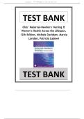 TEST BANK For Olds' Maternal-Newborn Nursing & Women's Health Across the Lifespan&comma; 12th Edition &lpar;Davidson&rpar;&comma; Verified Chapters 1 - 36&comma; Complete Newest Version