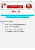 BSN 266 Practice HESI Exam Questions & Answers &lpar;2026&ndash;2027&rpar; &ndash; Verified Nursing Practice Test&comma; Study Guide & A&plus; Prep