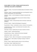 GVSU BMS 212 FINAL EXAM QUESTIONS WITH VERIFIED ACCURATE ANSWERS