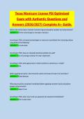 Texas Manicure License PSI Optimized Exam 2026&sol;2027 with Authentic Questions and Answers&comma; Complete A&plus; Guide