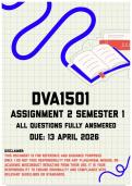 DVA1501 Assignment 2 Semester 1 Memo &vert; Due 13 April 2026