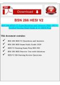 BSN 266 HESI V2 Exam Questions and Answers 2026&ndash;2027 &vert; Verified Nursing Study Guide & A&plus; HESI Prep