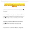 2026&sol;2027 Workplace Violence Exam Latest Update Questions and answers Already Passed &lpar;Rated A&plus;&rpar;