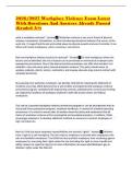 2026&sol;2027 Workplace Violence Exam Latest With Questions And Answers Already Passed &lpar;Graded A&plus;&rpar;