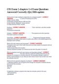 CIS Exam 1 chapters 1-4 Exam Questions Answered Correctly &lpar;Qs&rpar; 2026 update