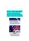 Test Bank For Understanding Nursing Research Building an Evidence-Based Practice&comma; 8th Edition By Susan Grove &vert;All Chapters &lpar;1-14&rpar;&vert;Latest Version 2025 A&plus;