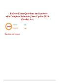 Referee Exam Questions and Answers with Complete Solutions &vert; New Update 2026 &lpar;Graded A&plus;&rpar;