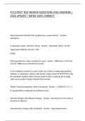 FCCS POST TEST REVIEW QUESTIONS AND ANSWERS &vert; 2026 UPDATE &vert; RATED 100&percnt; CORRECT&period;