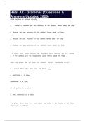 HESI A2 - Grammar &lpar;Questions & Answers Updated 2026&rpar;