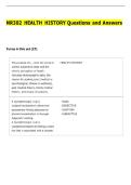 NR302 HEALTH HISTORY Questions and Answers