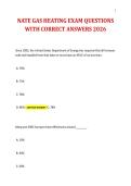 NATE GAS HEATING EXAM QUESTIONS WITH CORRECT ANSWERS 2026