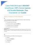 Galen NUR 210 Exam 1 2026&sol;2027 Actual Exam &vert; 100&percnt; Correct Answers with Detailed Rationales &vert; Pass Guaranteed - A&plus; Graded