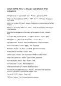 IOWA STATE BIO 212 EXAM 2 QUESTIONS AND ANSWERS