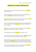 Ambulatory Care Nursing Certification Exam &ndash; 100&percnt; Corect Questions and Answers &vert; ANCC Exam Study Guide