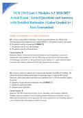 NUR 210 Exam 1 Modules 1-3 2026&sol;2027 Actual Exam &vert; Actual Questions and Answers with Detailed Rationales &vert; Galen Graded A&plus; &vert; Pass Guaranteed
