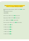 Math 1280 Final Exam &vert; Comprehensive Questions and  Answers &vert; A&plus; Graded &vert; With Expert Solutions 