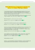 Math 1280 Final Exam &vert; Comprehensive Questions and  Answers &vert; A&plus; Graded &vert; With Expert Solutions