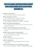 CPS 510 FINAL CERTIFICATION SCRIPT 2026 QUESTIONS WITH SOLUTIONS GRADED A&plus;