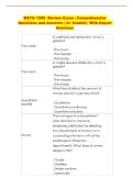 MATH 1280  Review Exam &vert; Comprehensive  Questions and Answers &vert; A&plus; Graded &vert; With Expert  Solutions