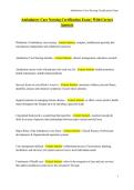 Ambulatory Care Nursing Certification Exam  &ndash; 100 Certified  Questions and Answers &vert; Graded A&plus;