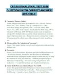 CPS 510 FINAL FINAL TEST 2026 QUESTIONS WITH CORRECT ANSWERS GRADED A&plus;