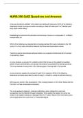 NURS 250 QUIZ Questions and Answers