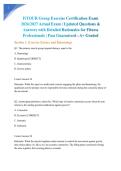 FiTOUR Group Exercise Certification Exam 2026&sol;2027 Actual Exam &vert; Updated Questions & Answers with Detailed Rationales for Fitness Professionals &vert; Pass Guaranteed - A&plus; Graded
