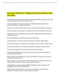 Nursing 104 Exam 2 Study Guide Questions And  Answers