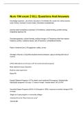 Nurs 104 exam 2 ULL Questions And Answers