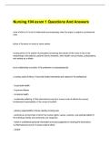 Nursing 104 exam 1 Questions And Answers