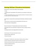 Nursing 104 Exam 2 Questions And Answers