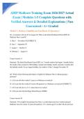 AHIP Medicare Training Exam 2026&sol;2027 Actual Exam &vert; Modules 1-5 Complete Questions with Verified Answers & Detailed Explanations &vert; Pass Guaranteed - A&plus; Graded